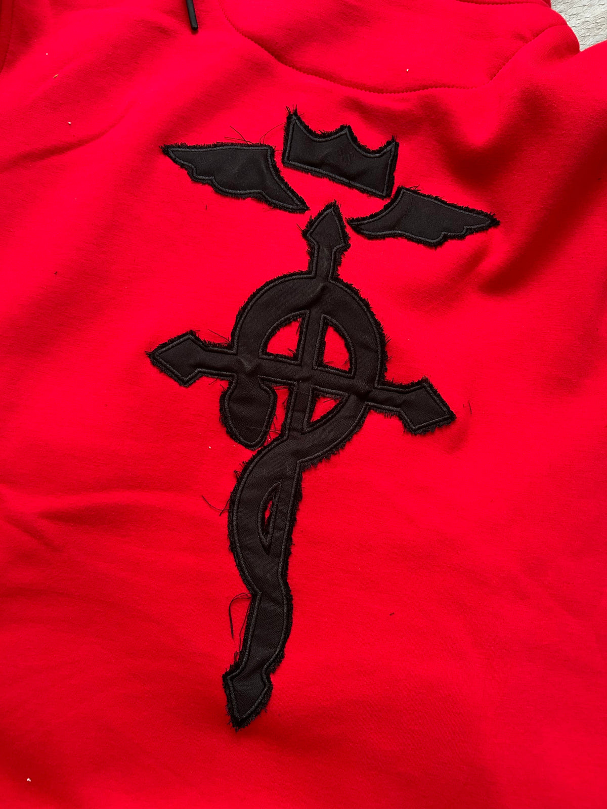 Full Metal Alchemist distressed zipped hoodie