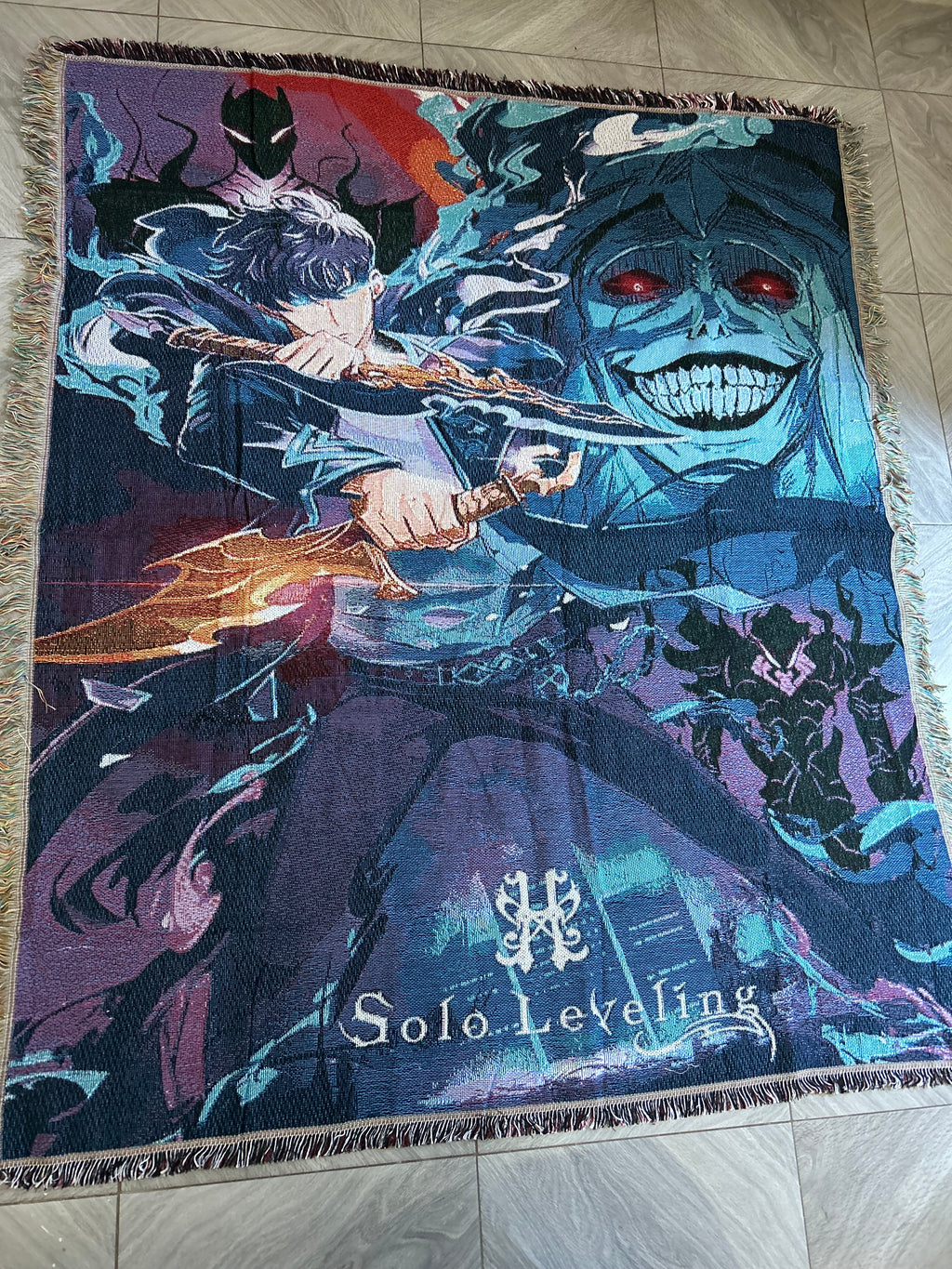 Solo Leveling Woven Tapestry Blanket