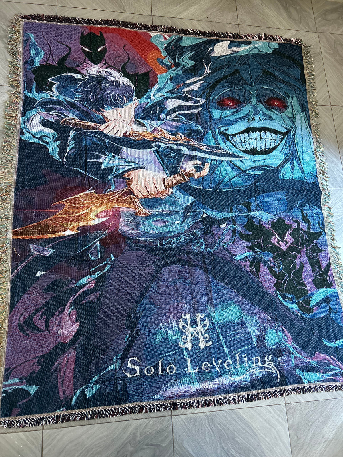 Solo Leveling Woven Tapestry Blanket