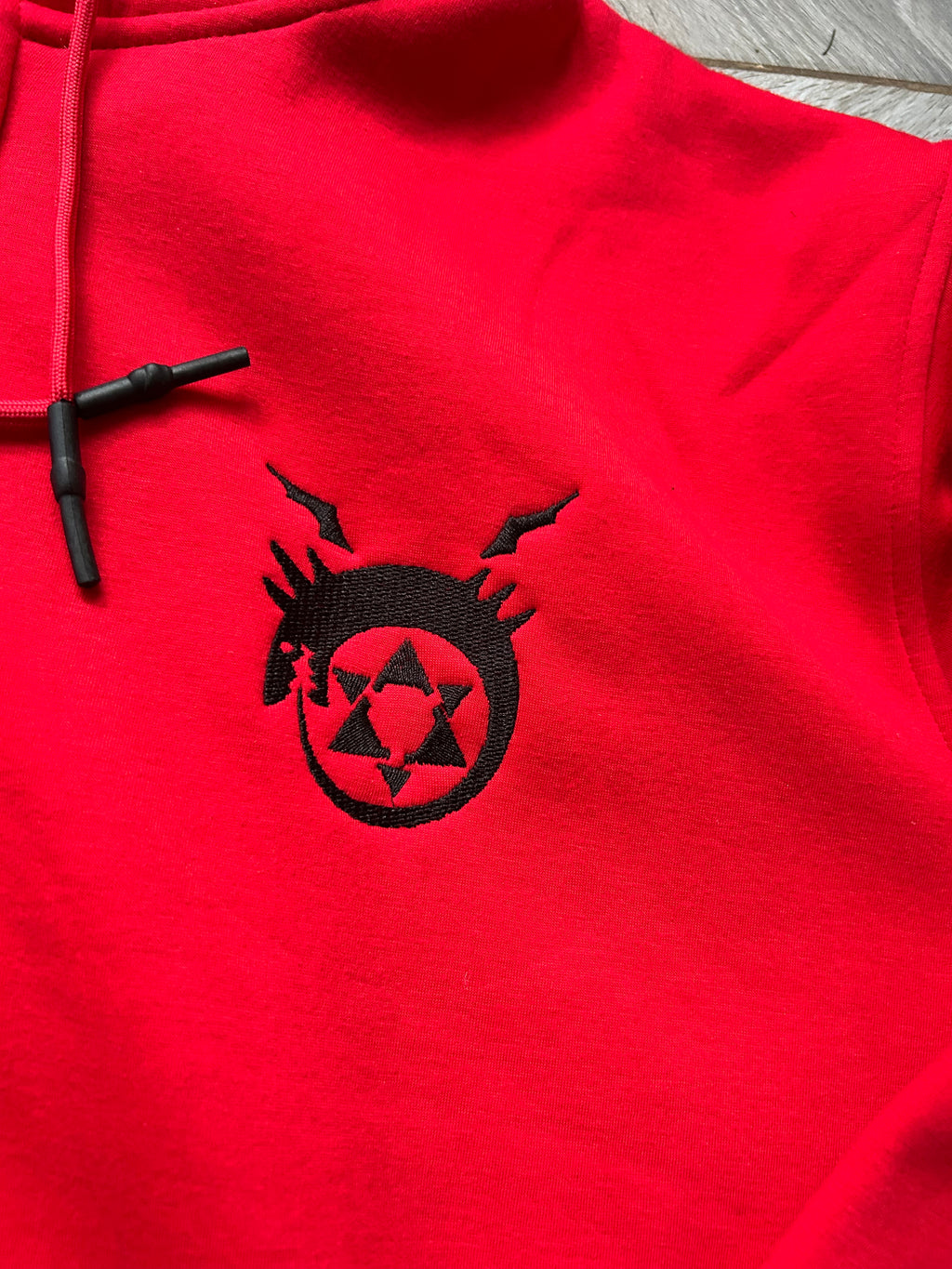 Full Metal Alchemist distressed zipped hoodie