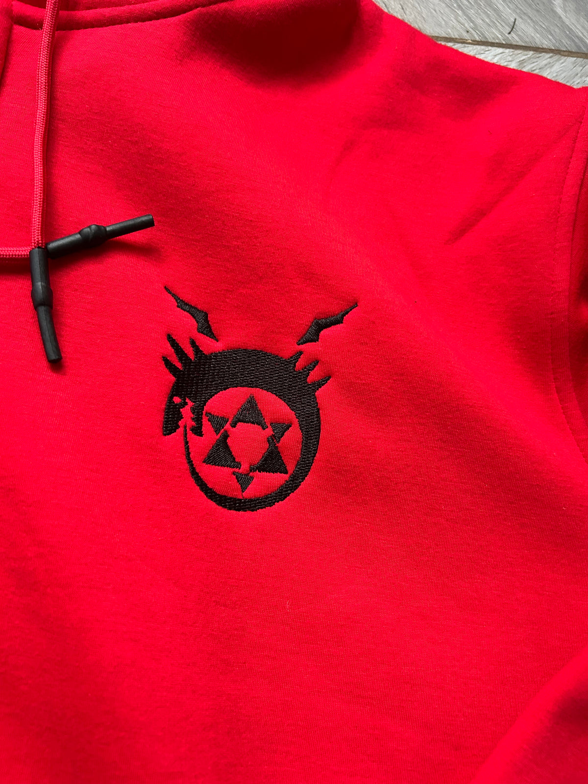 Full Metal Alchemist distressed zipped hoodie