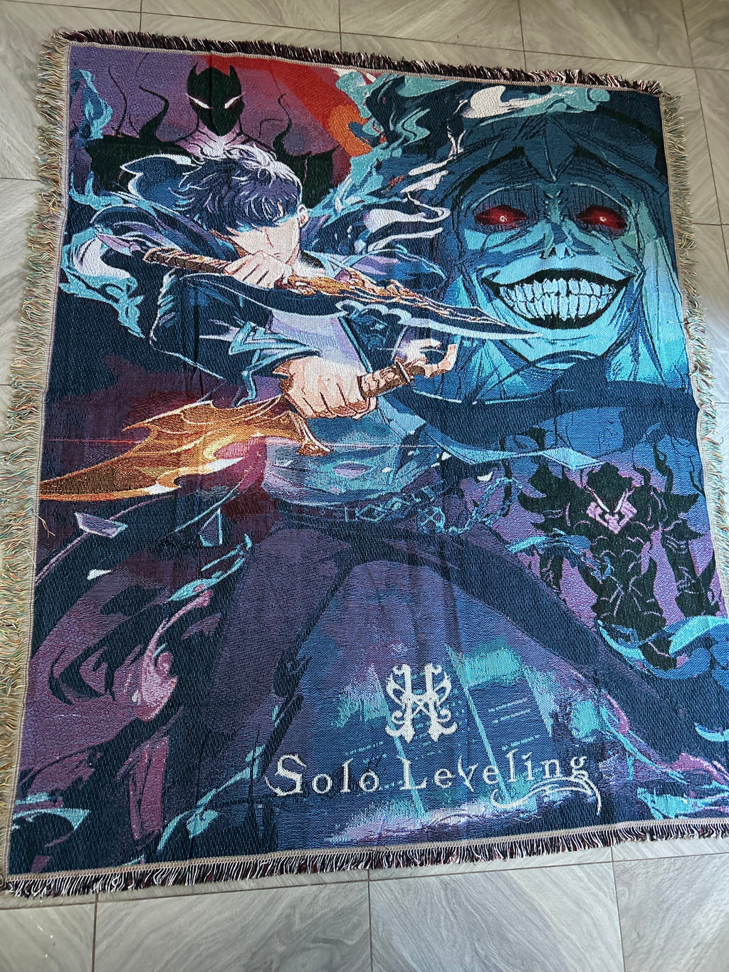 Solo Leveling Woven Tapestry Blanket