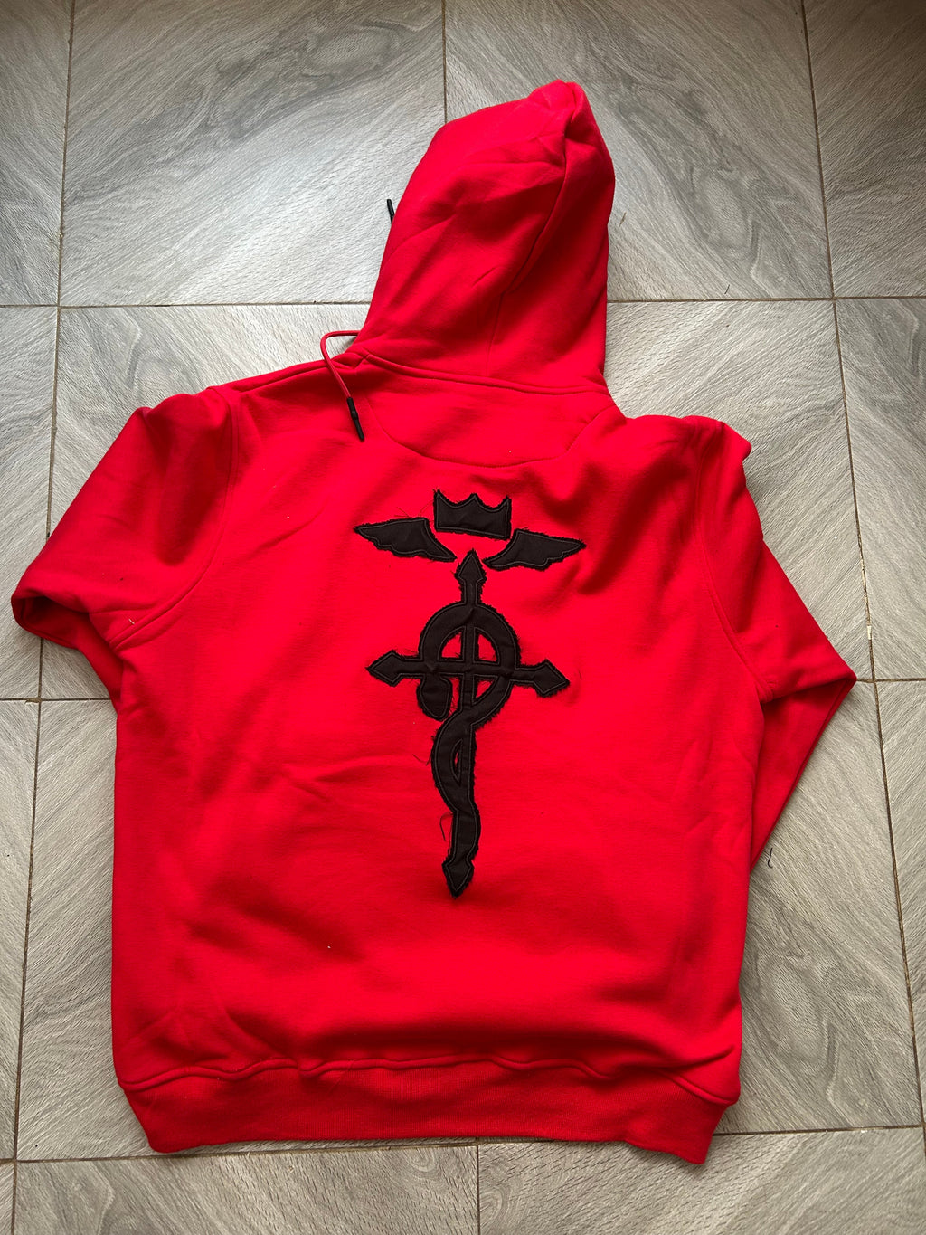 Full Metal Alchemist distressed zipped hoodie