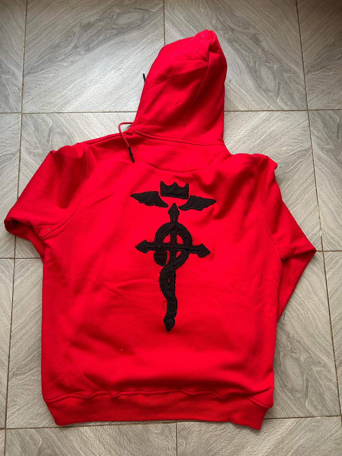 Full Metal Alchemist distressed zipped hoodie