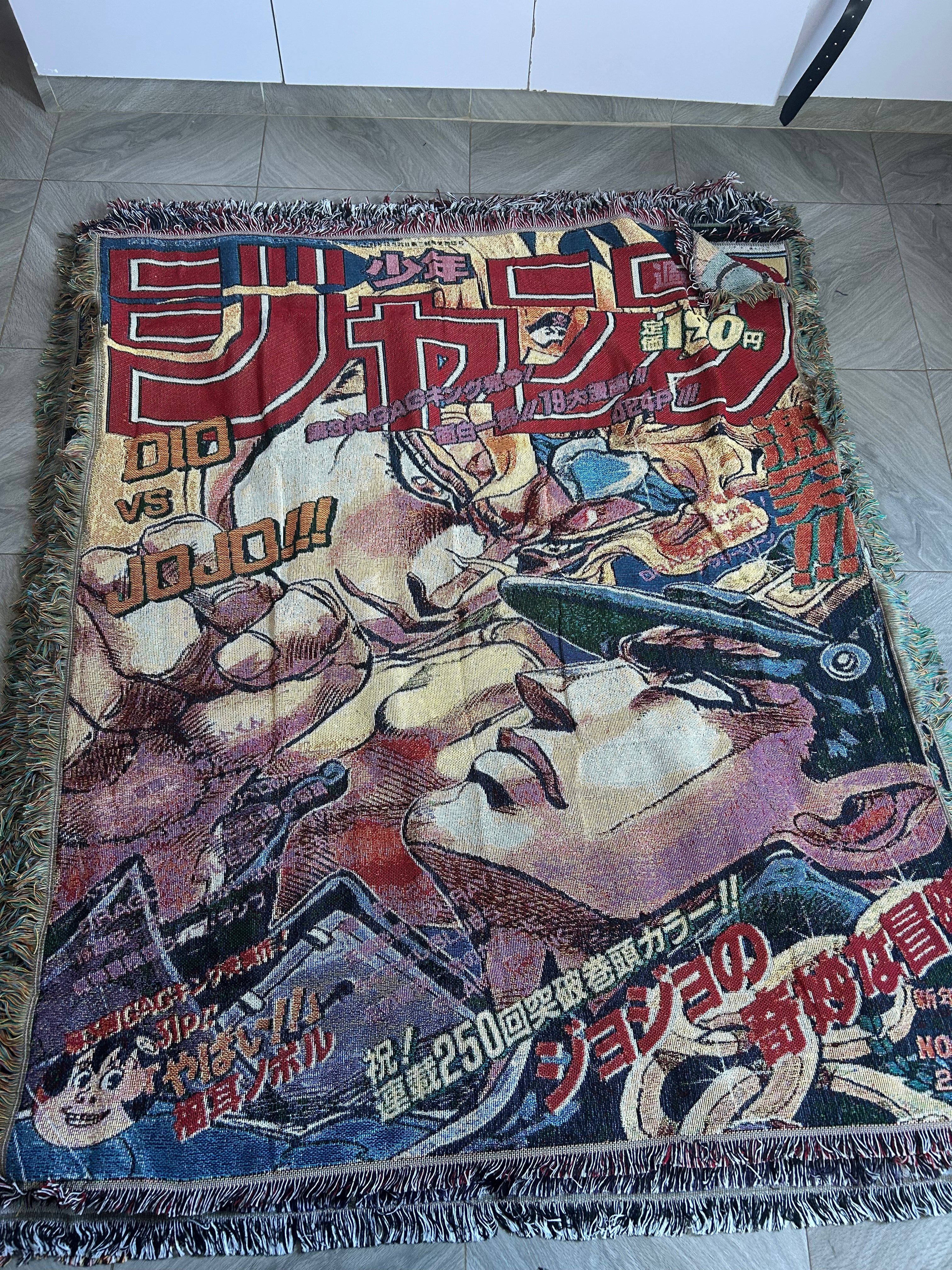 Jojo Bizzare woven tapeswstry blanket