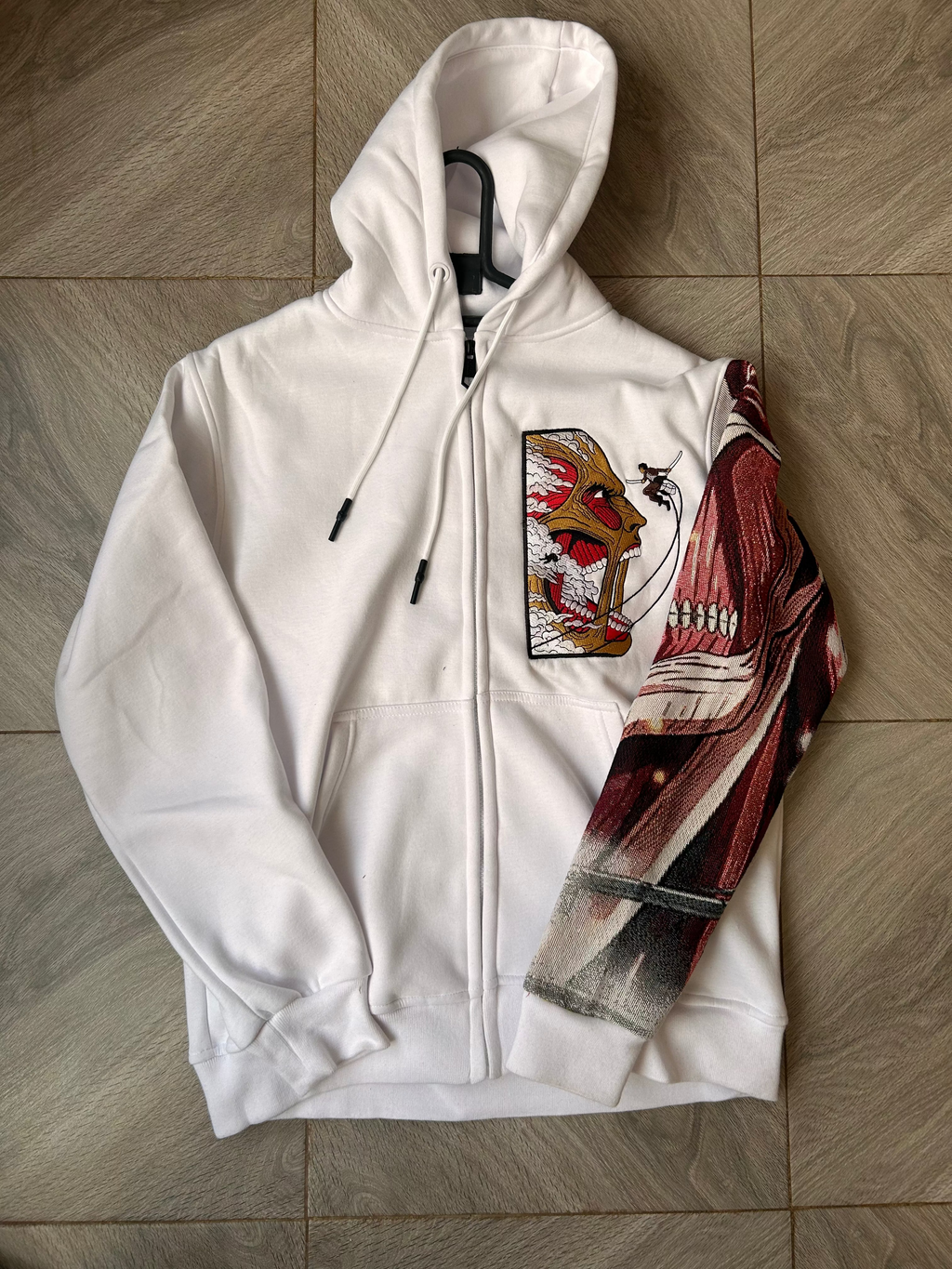 Colosal Sleve zipped hoodie