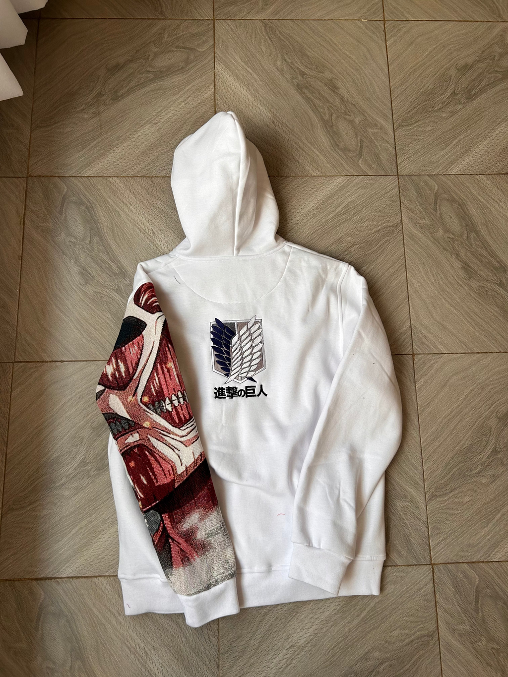 Colosal Sleve zipped hoodie