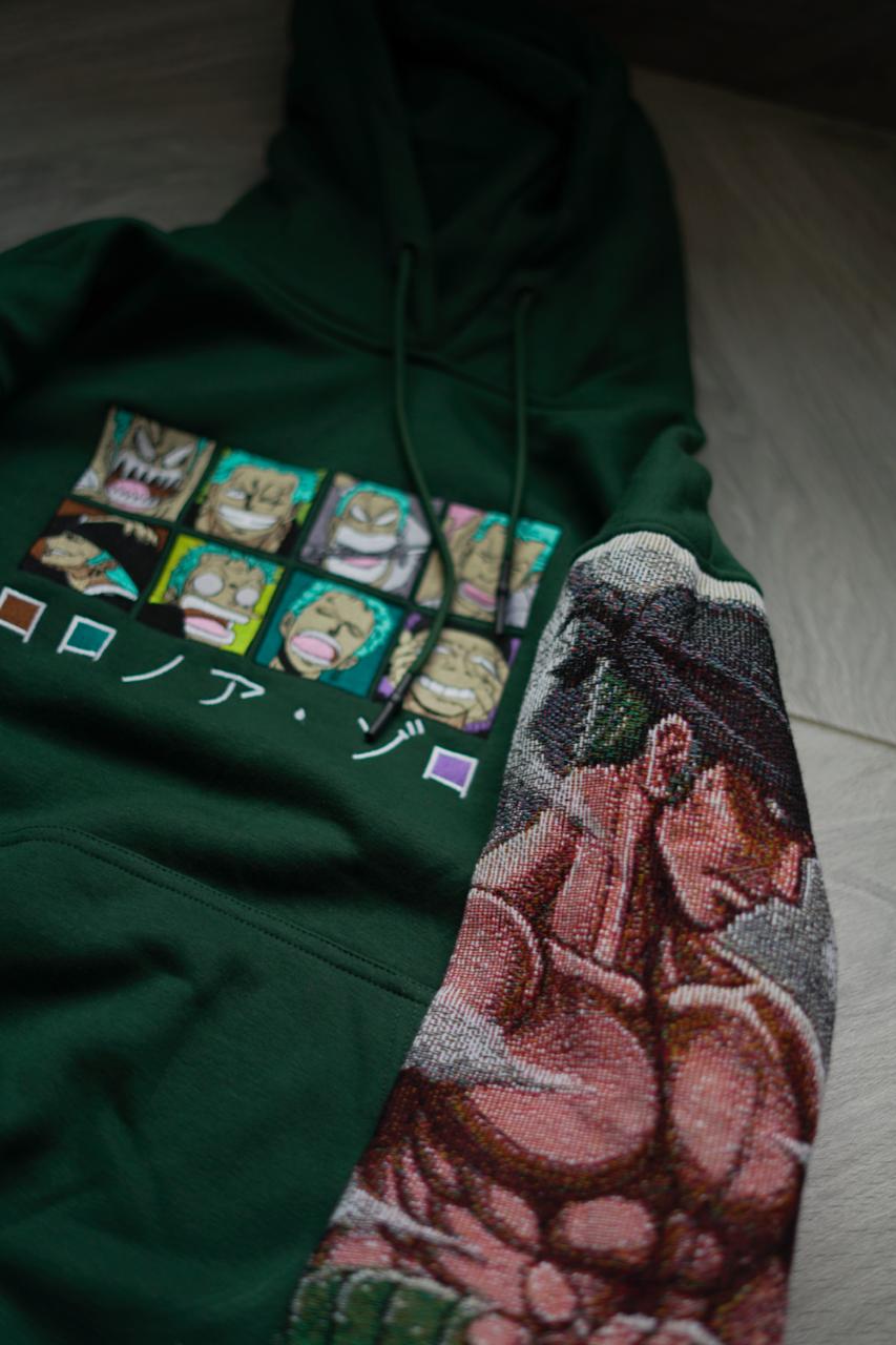 Zoro Emoticon+Sleeve Hoodie