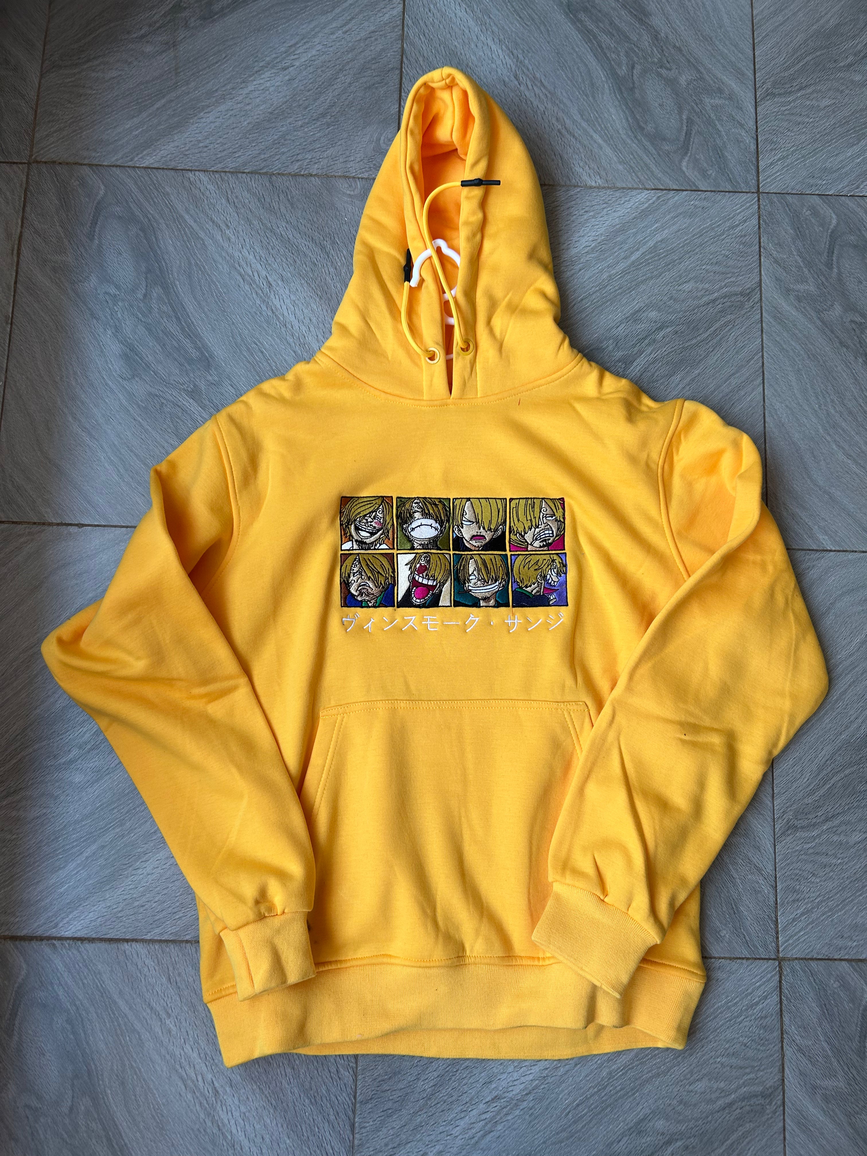 Sanji emticon Yellow Hoodie