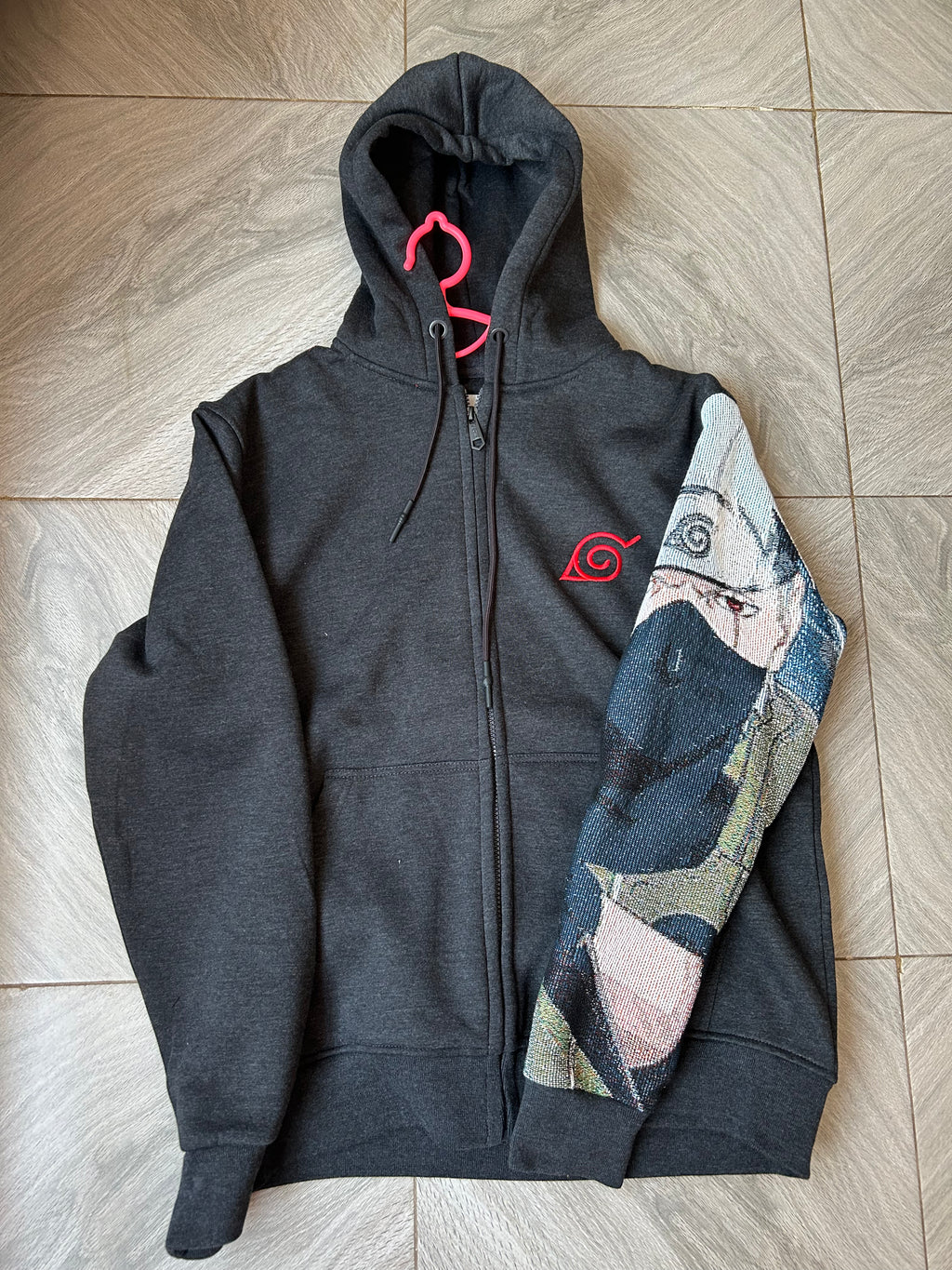 Kakashi Sleeve zipped hoodie