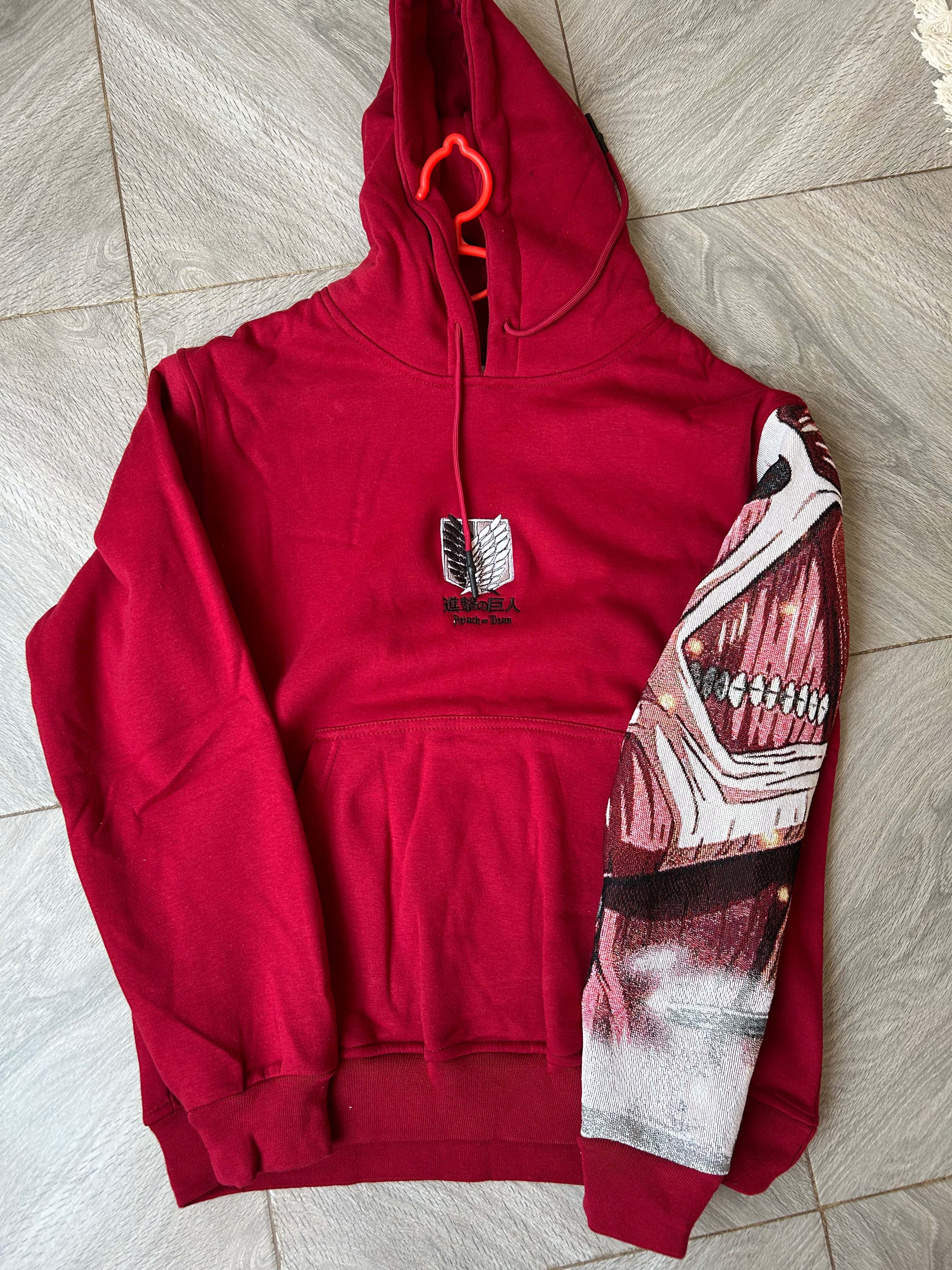 Colosal Cherry red Sleeve hoodie