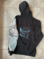 Kilua sleeve Zipped Hoodie