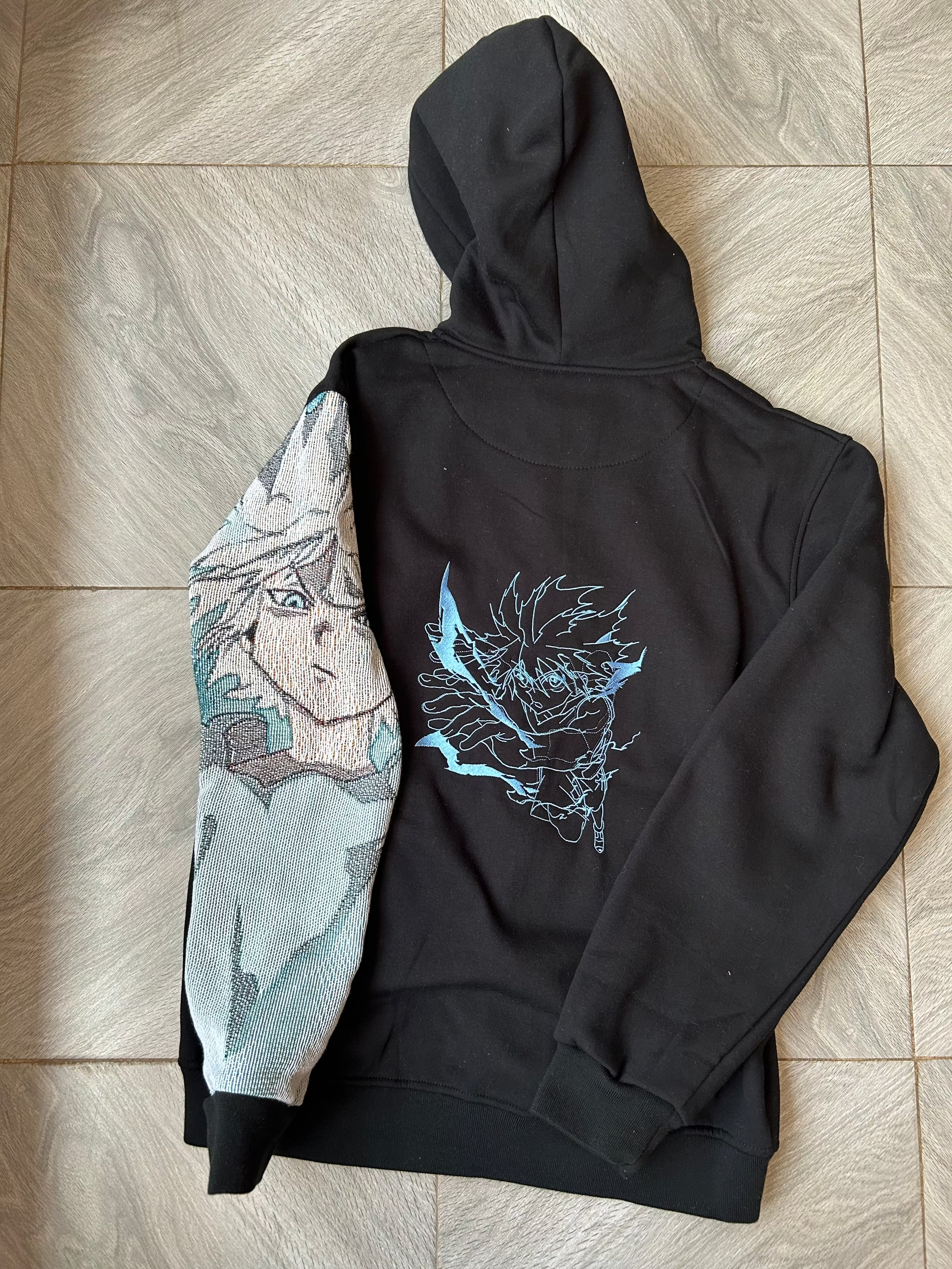 Kilua sleeve Zipped Hoodie