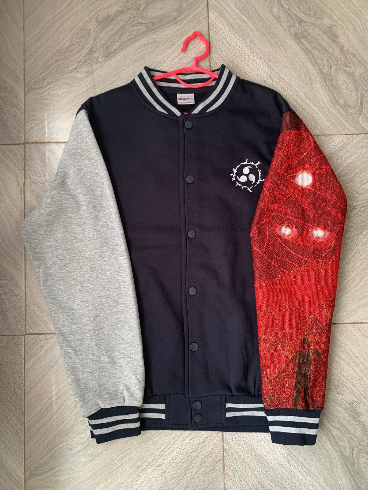 Sasuke College jacket sleeve