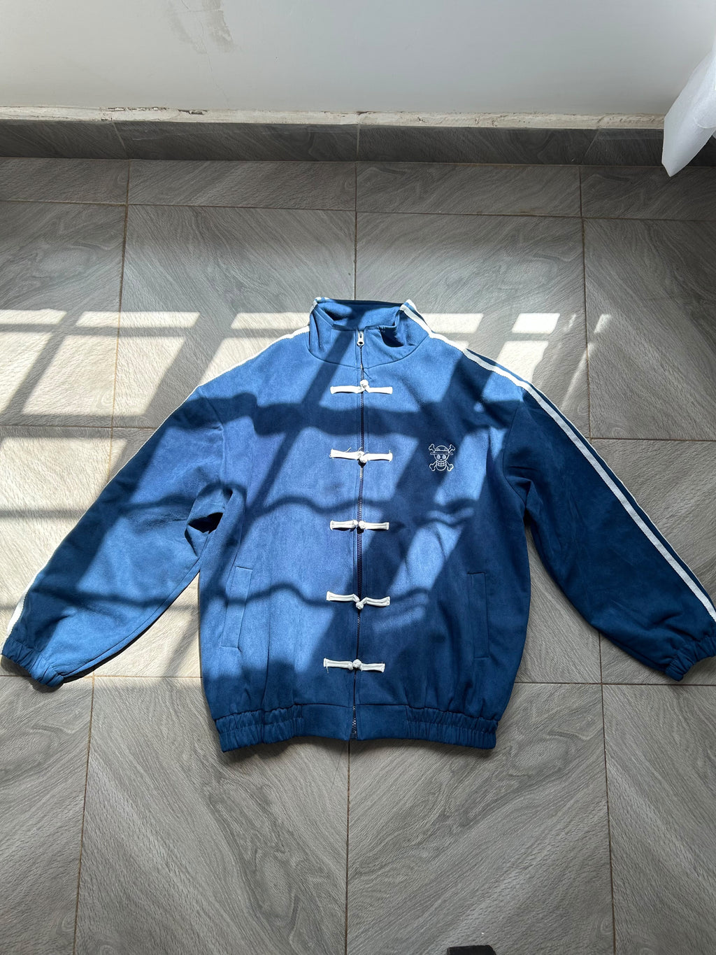 Ace, Luffy, sabo blue Chinese Jacket